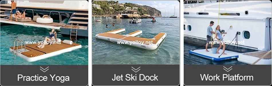 different usage of inflatable floating water platform mat (2)
