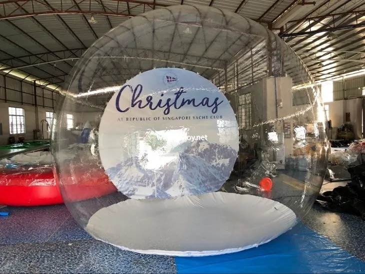 Inflatable Santa Snow Globe
