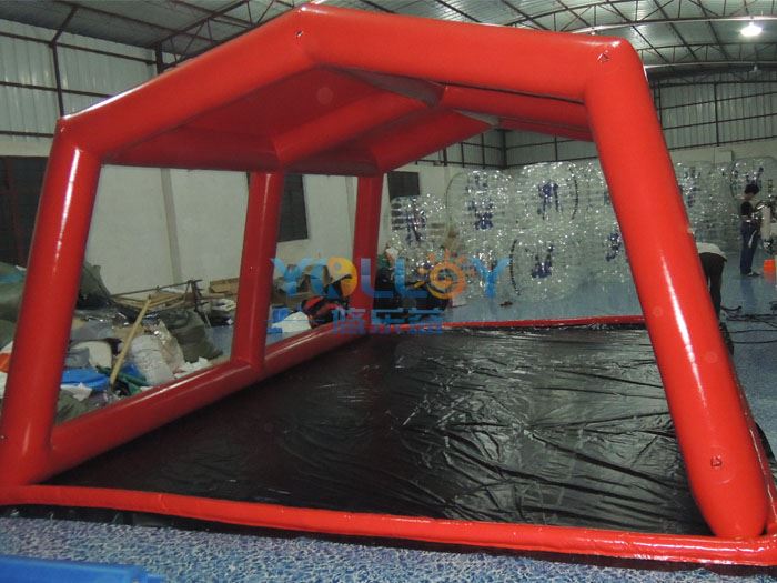 car wash tent with flooring