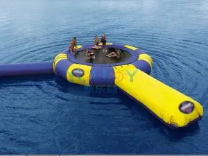 슬라이드가 있는 풍선 물 트램폴린 콤보